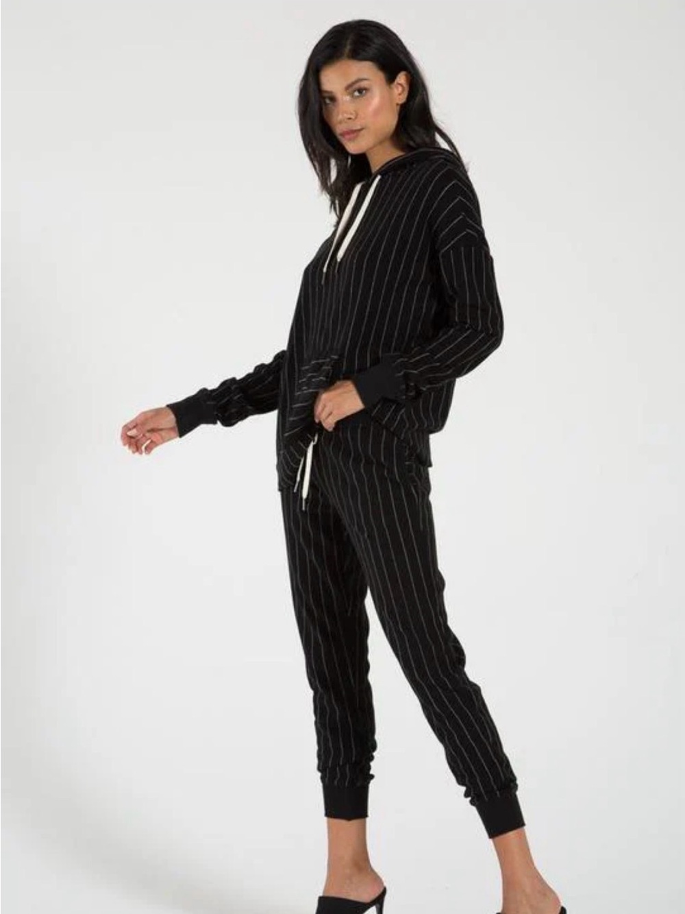 Philanthropy - Victory Sweatshirt in Black Pinstripe size XS